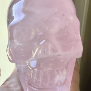 Large Rose Quartz Crystal Skull - Image 2