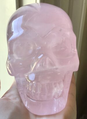 Large Rose Quartz Crystal Skull