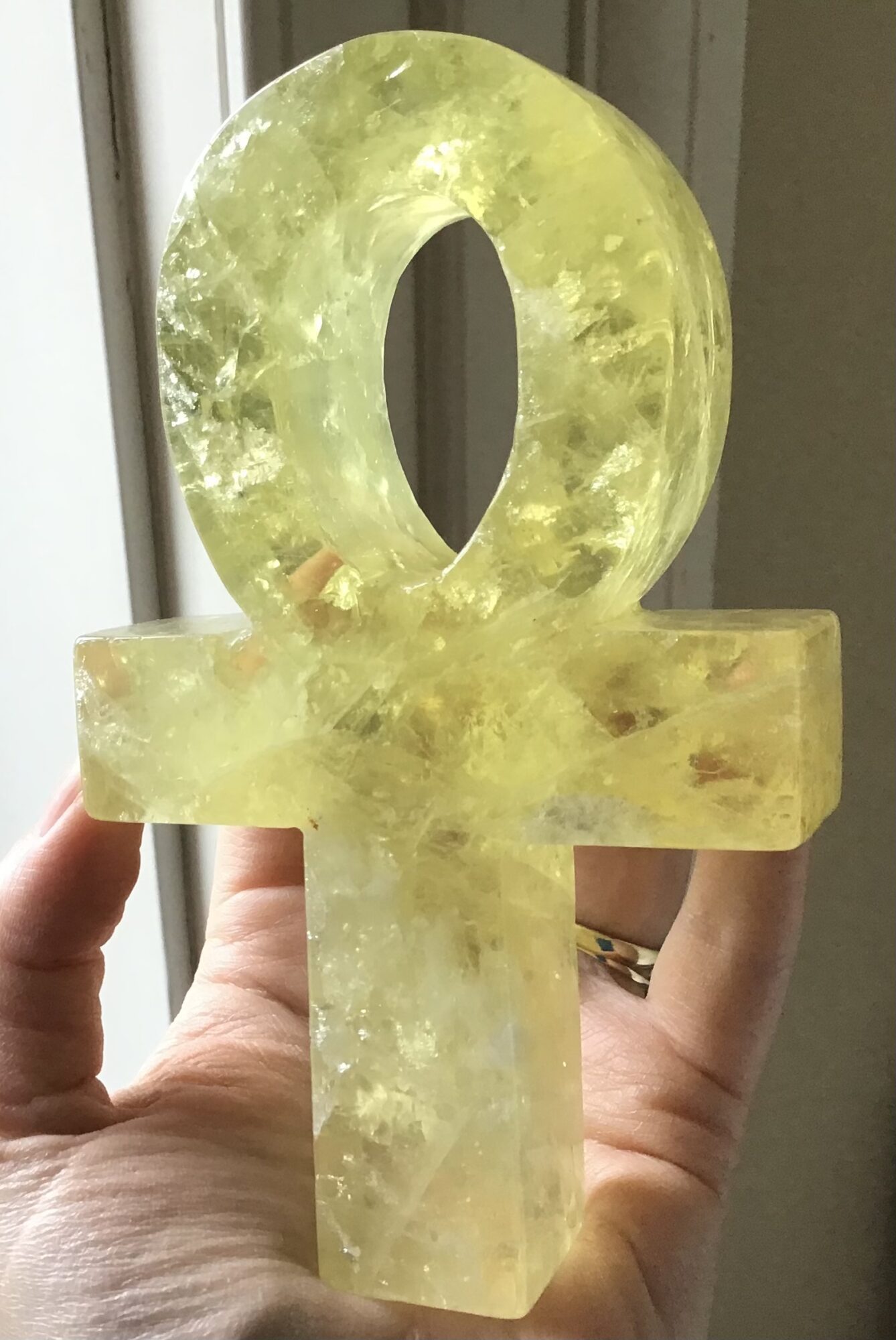 Citrine Crystal Ankh