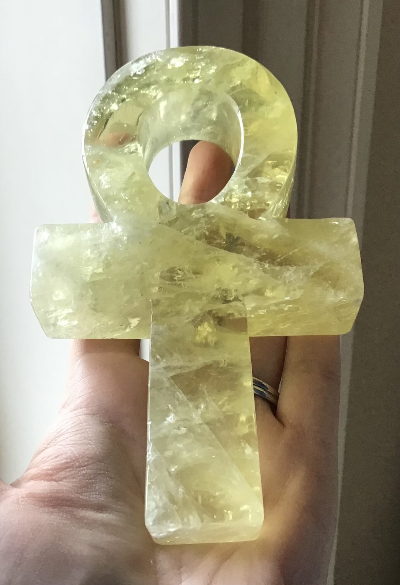 Citrine Crystal Ankh