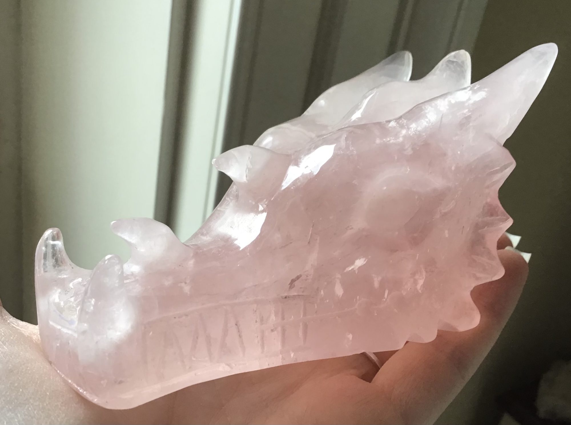 Rose Quartz  Crystal Dragon