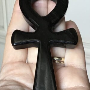 Black & Gold Obsidian Crystal Ankh - Image 3