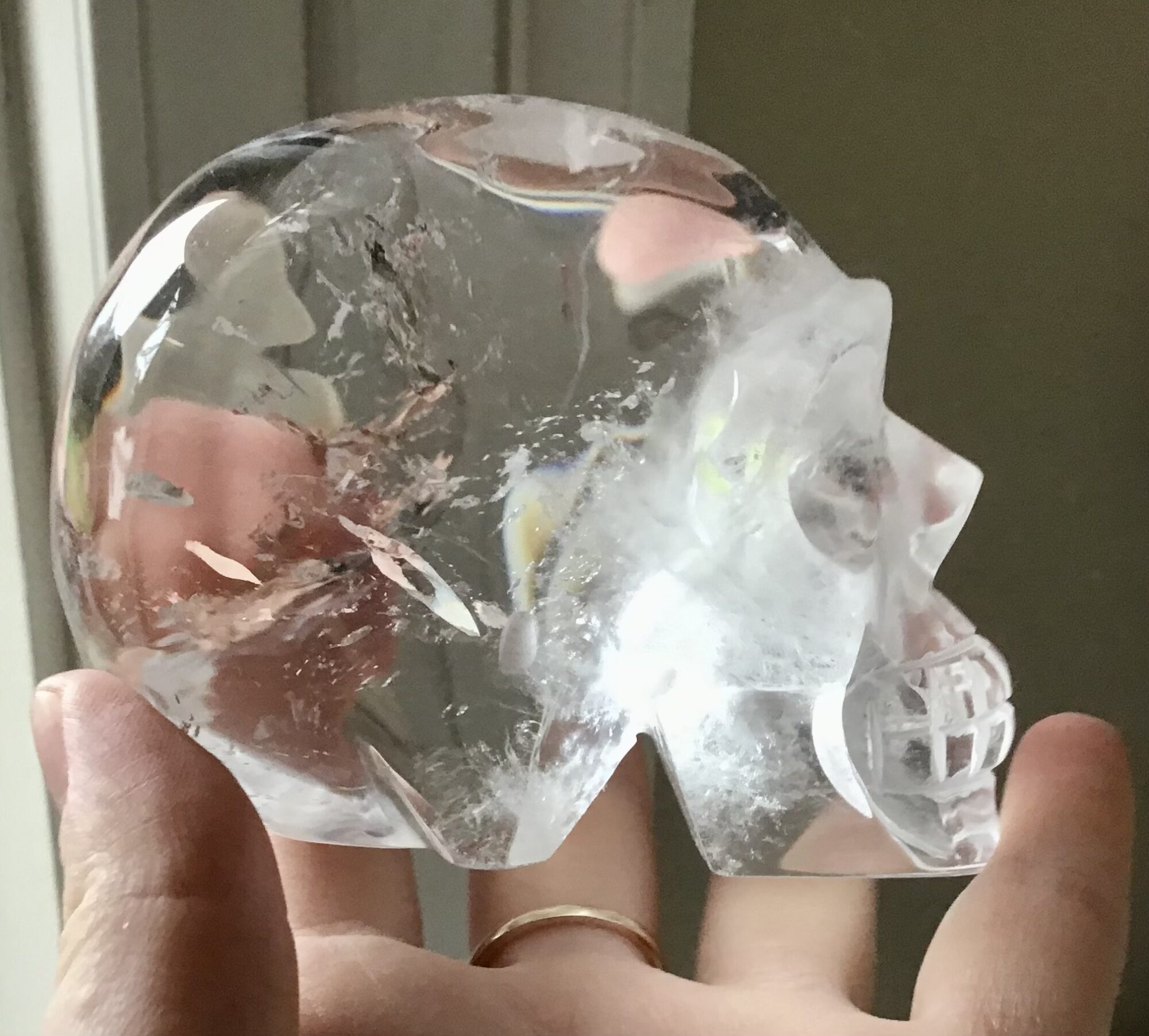 Water Clear Quartz Crystal Skull