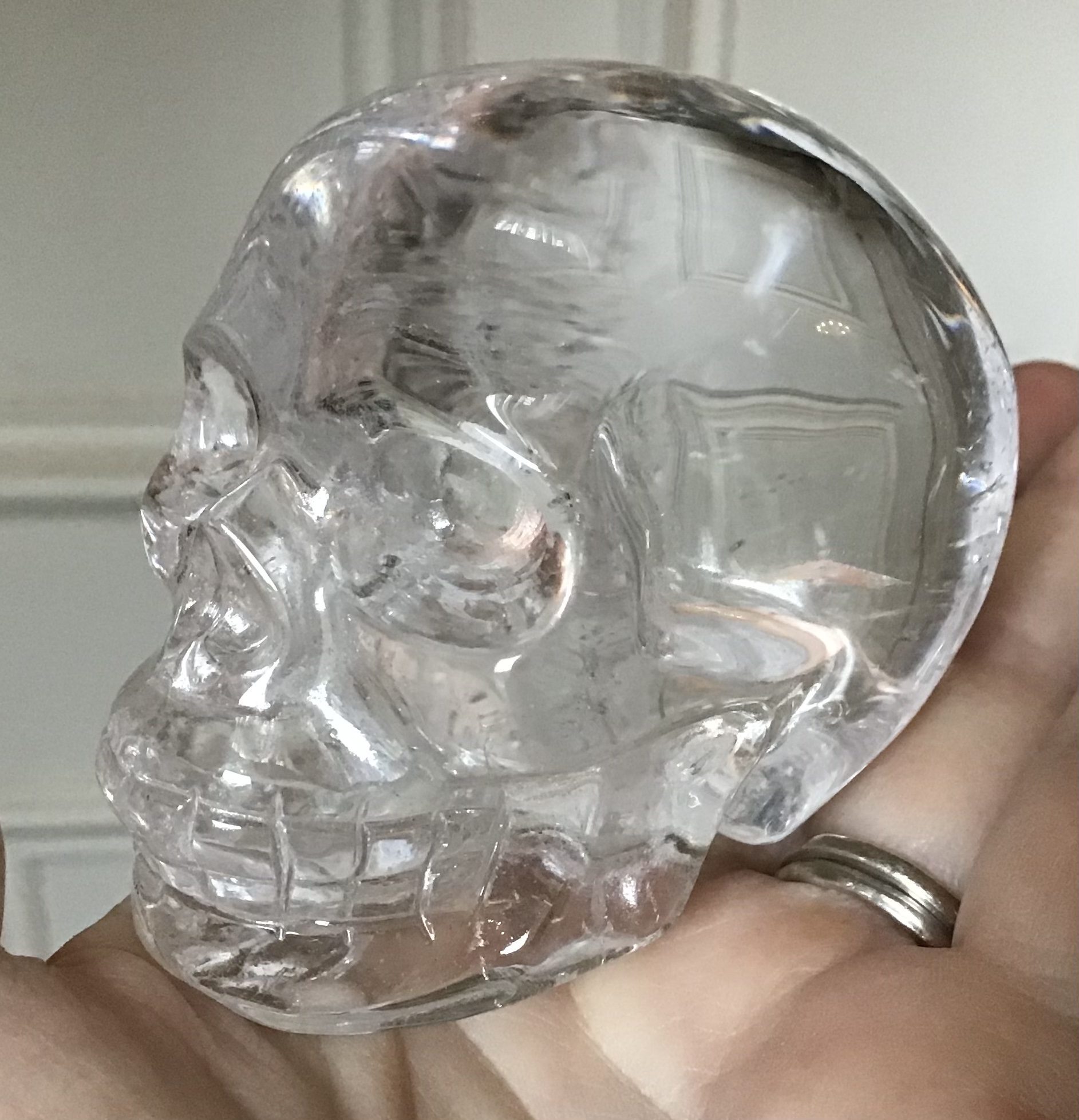 Water Clear Quartz Crystal Skull