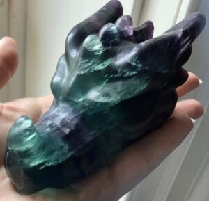 Rainbow Fluorite Crystal Dragon