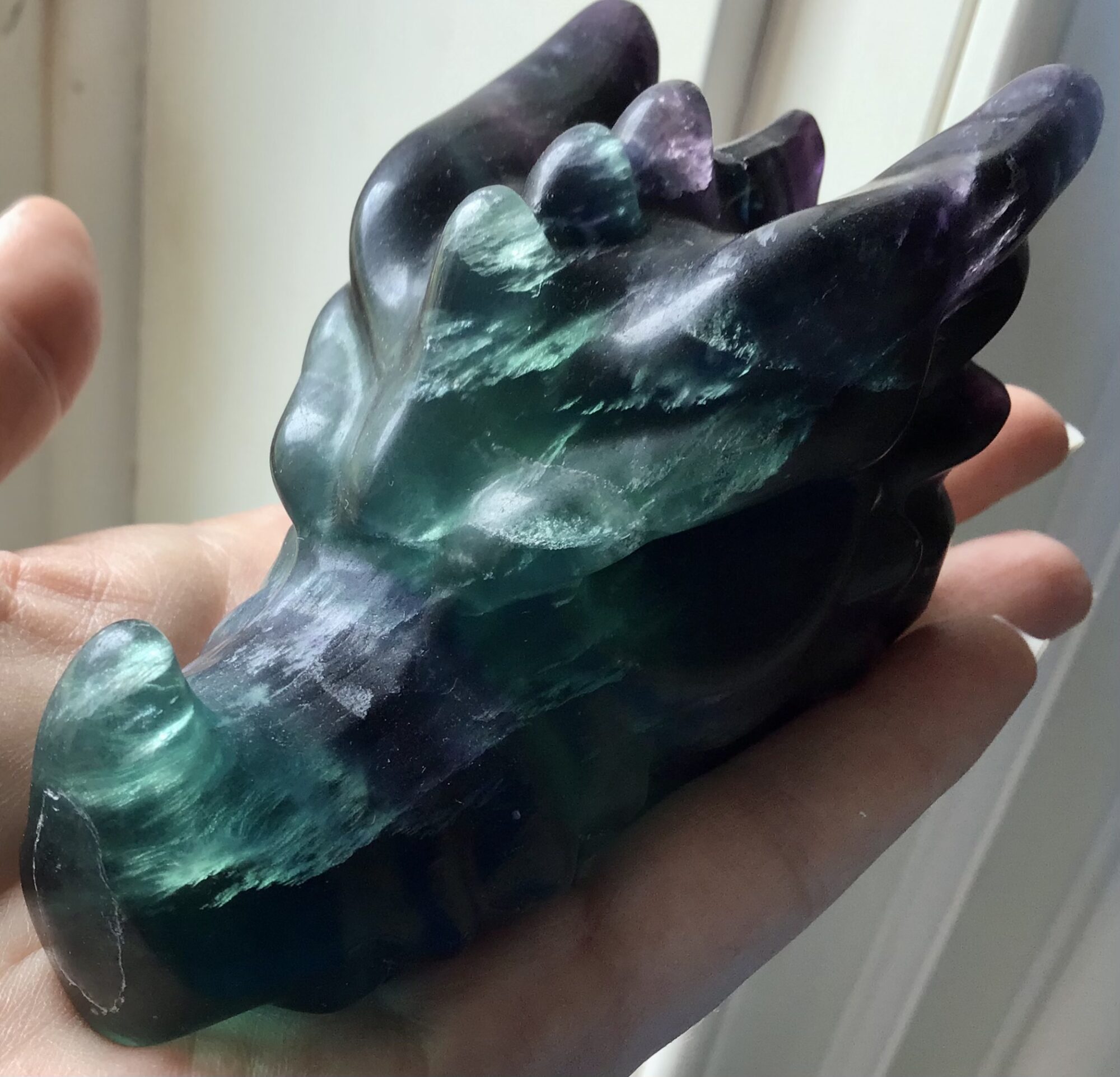 Rainbow Fluorite Crystal Dragon