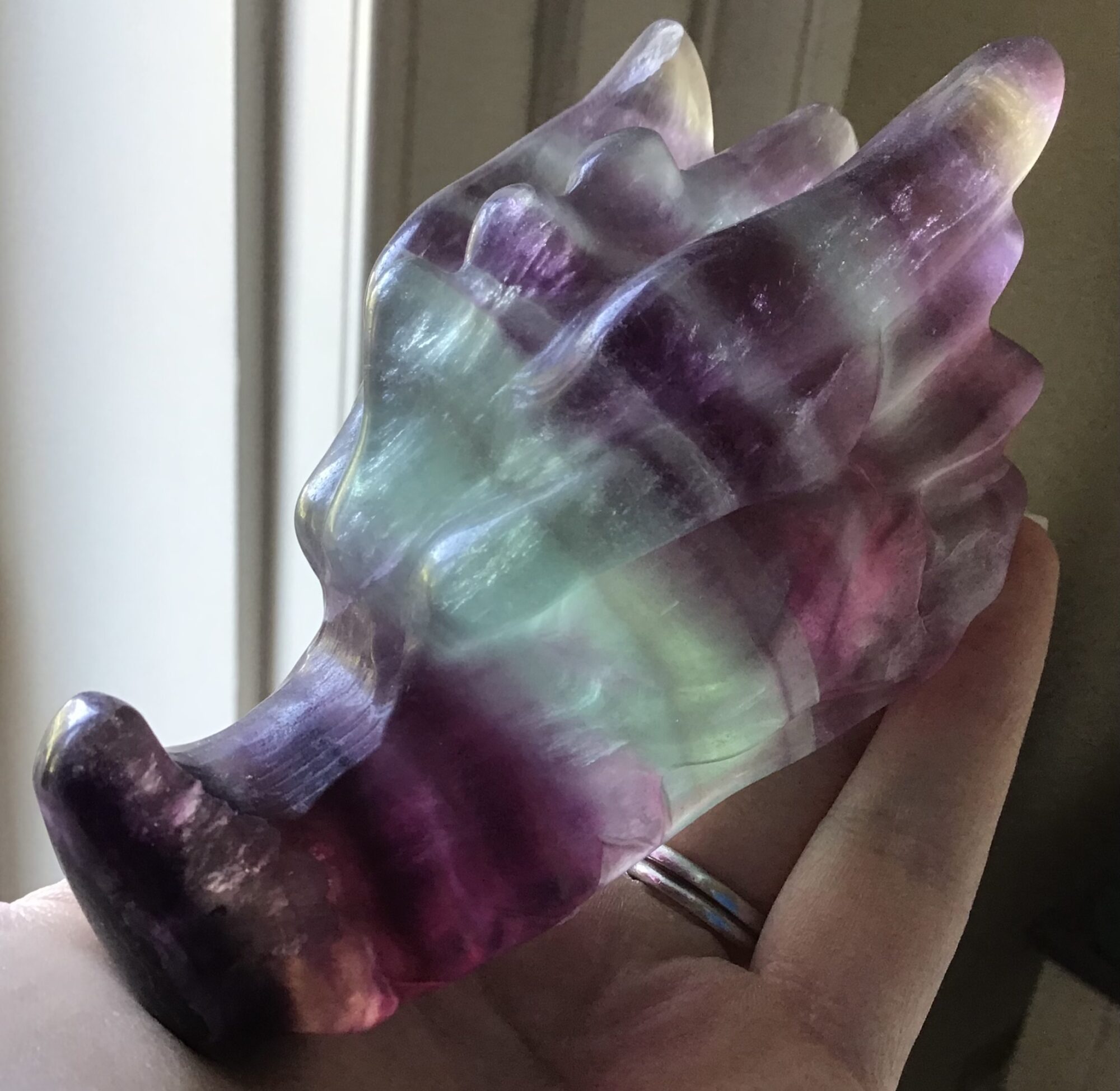 Rainbow Fluorite Crystal Dragon