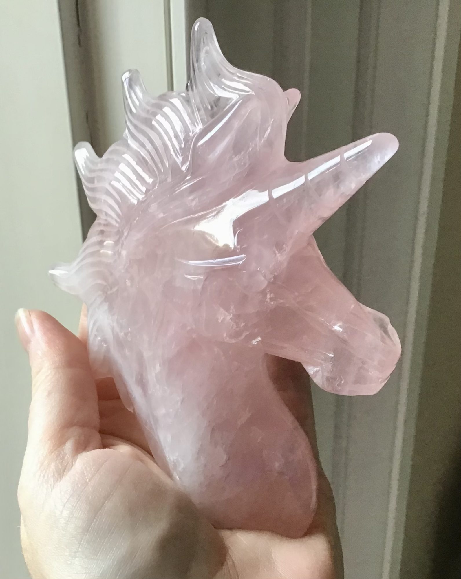 Rose Quartz Crystal Unicorn