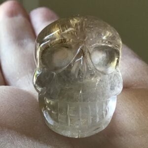 Gold Rutile Crystal Quartz Skull - Image 8