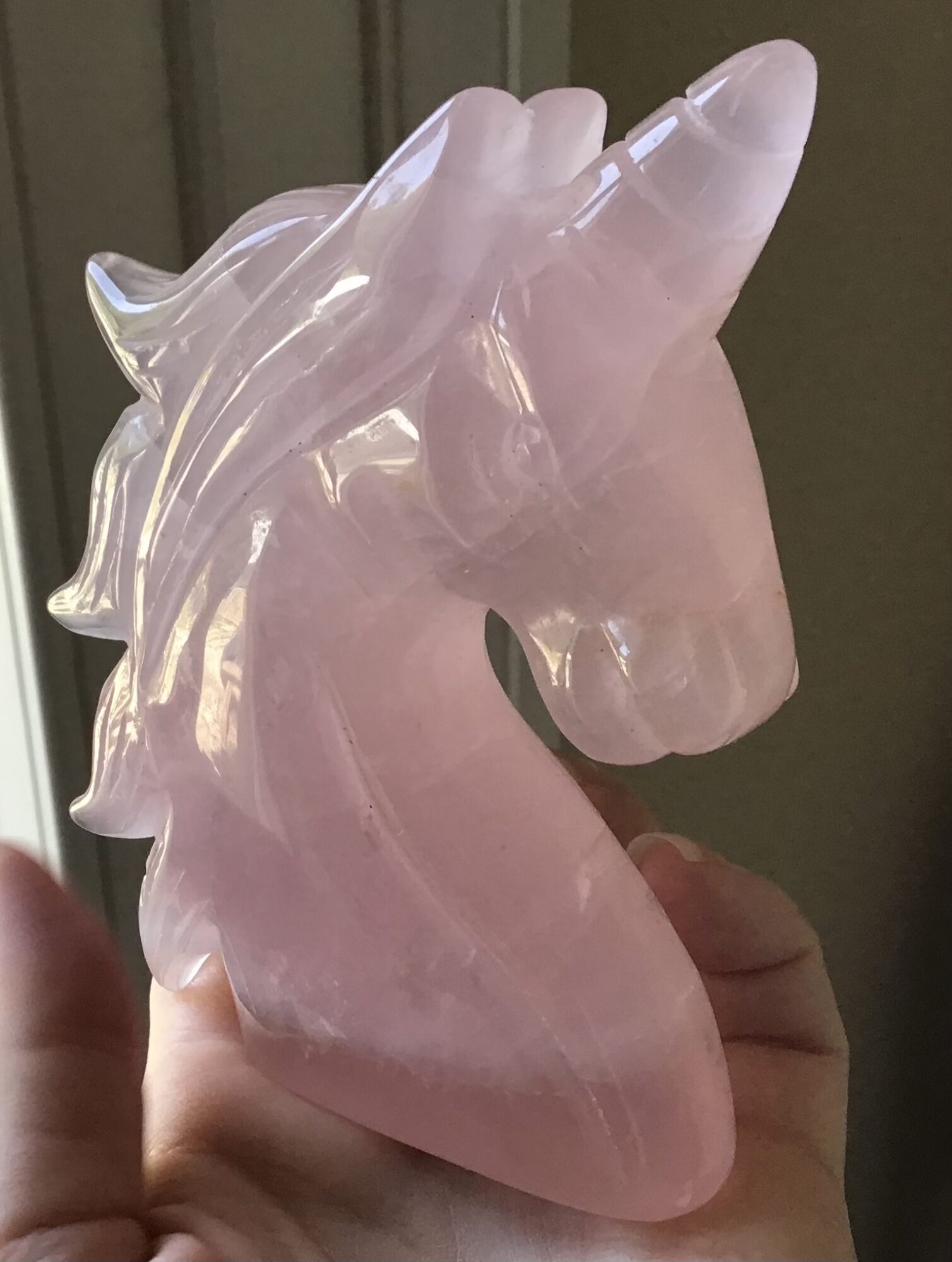 Rose Quartz Crystal Unicorn