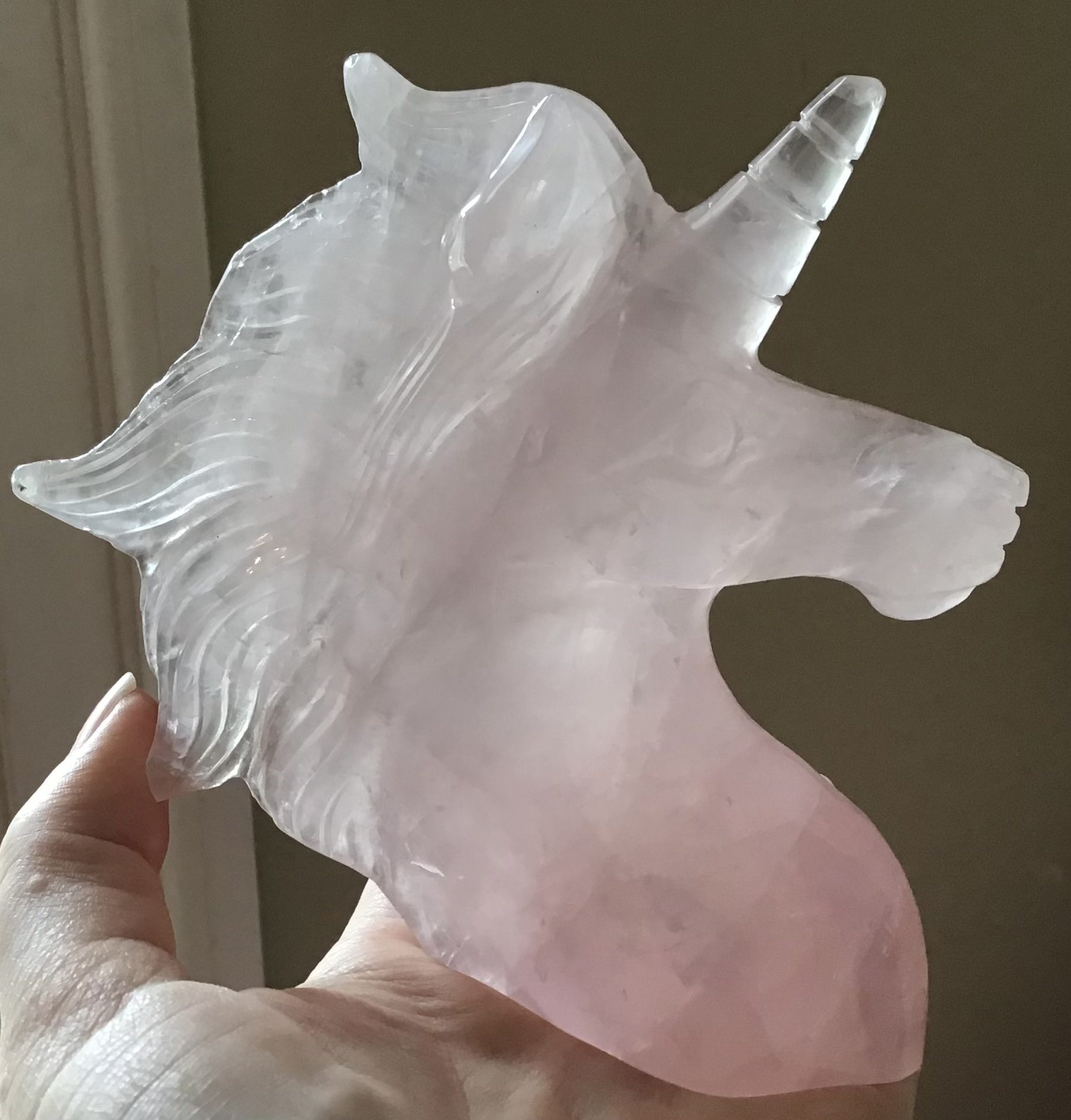 Rose Quartz Crystal Unicorn