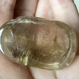 Gold Rutile Crystal Quartz Skull - Image 3