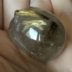 Gold Rutile Crystal Quartz Skull - Image 2