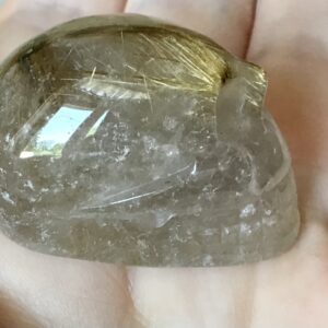 Gold Rutile Crystal Quartz Skull - Image 5