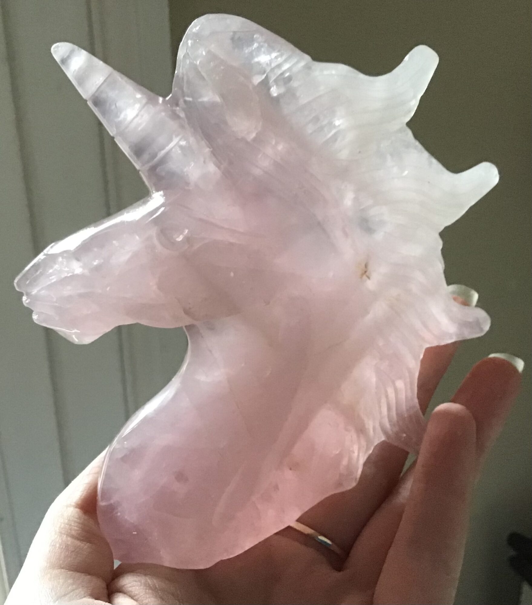 Rose Quartz Crystal Unicorn