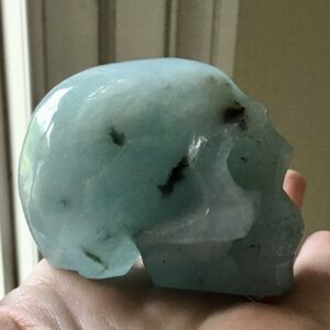 Natural Aquamarine Crystal Skull - Image 2