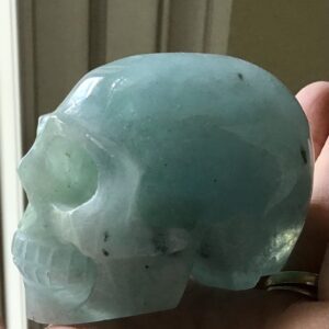 Natural Aquamarine Crystal Skull - Image 3