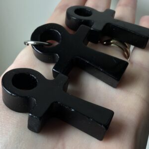 Black Obsidian Crystal Ankh Pendant - Image 4