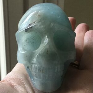 Natural Aquamarine Crystal Skull - Image 5