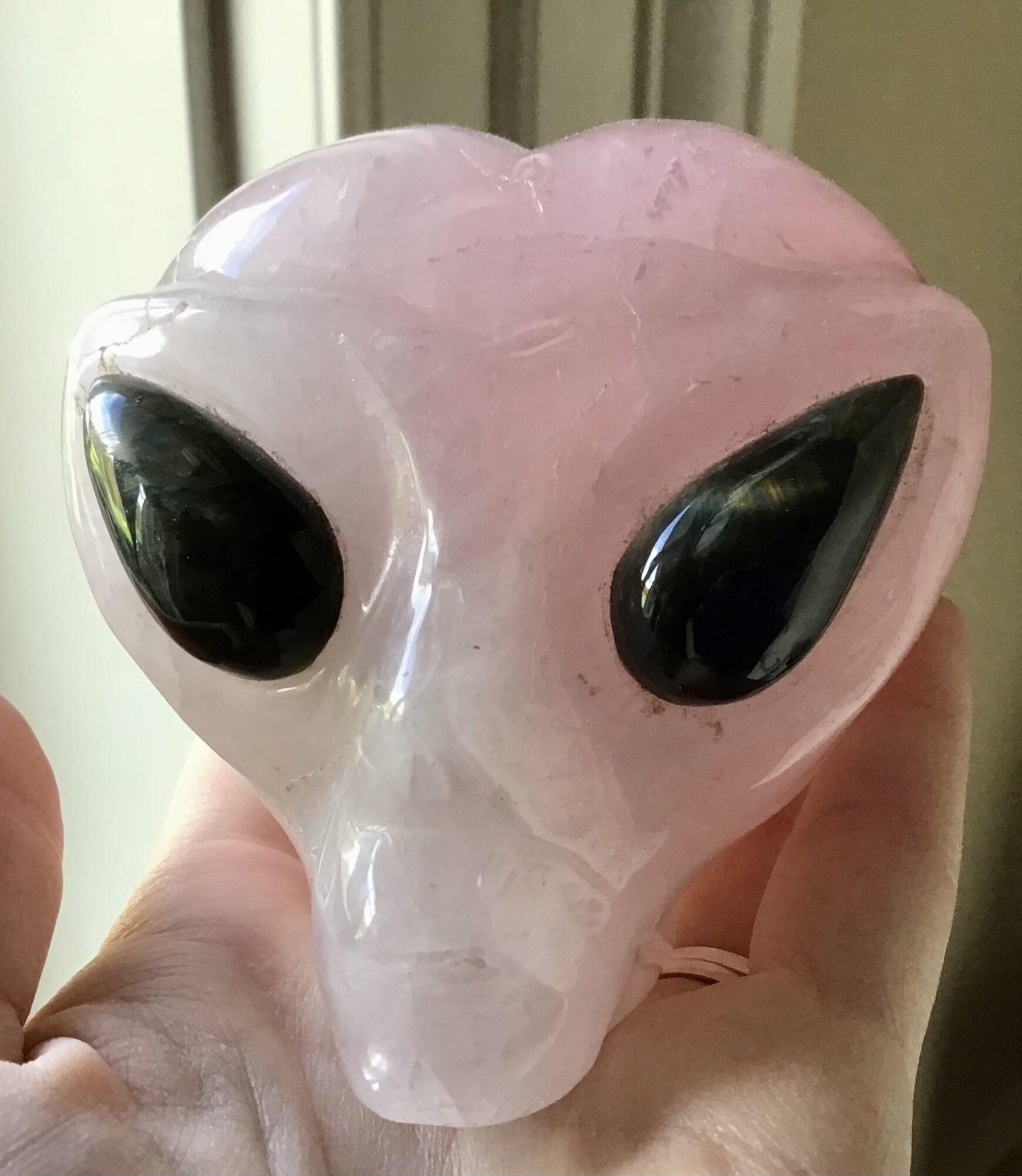 Star Being Rose Quartz Crystal Skull