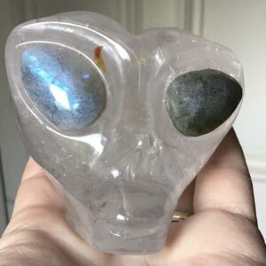 Star Being Clear Quartz Crystal Skull - Image 2