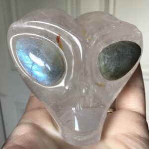 Star Being Clear Quartz Crystal Skull - Image 3