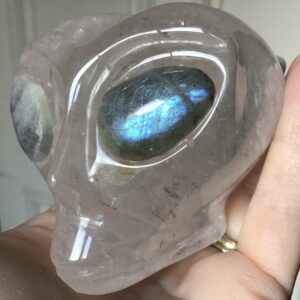 Star Being Clear Quartz Crystal Skull - Image 4