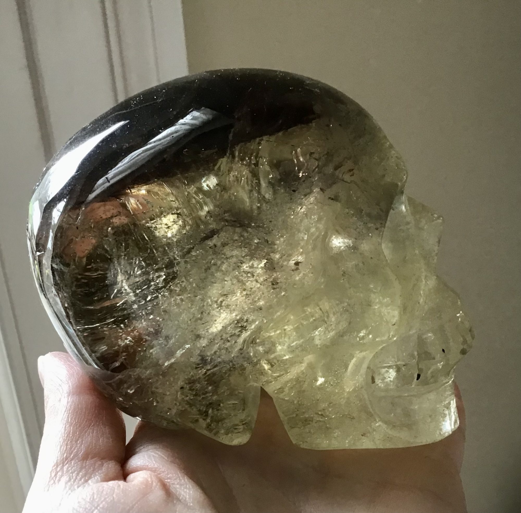 Citrine Smoky Crystal Skull