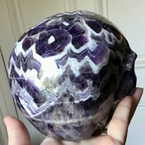Dream Chevron Amethyst Crystal Skull - Image 11