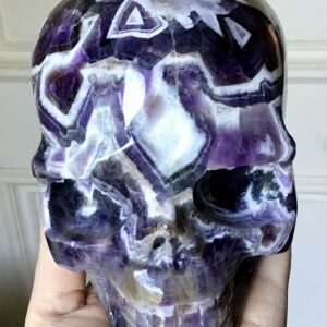 Dream Chevron Amethyst Crystal Skull - Image 3