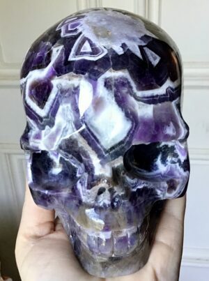 Dream Chevron Amethyst Crystal Skull