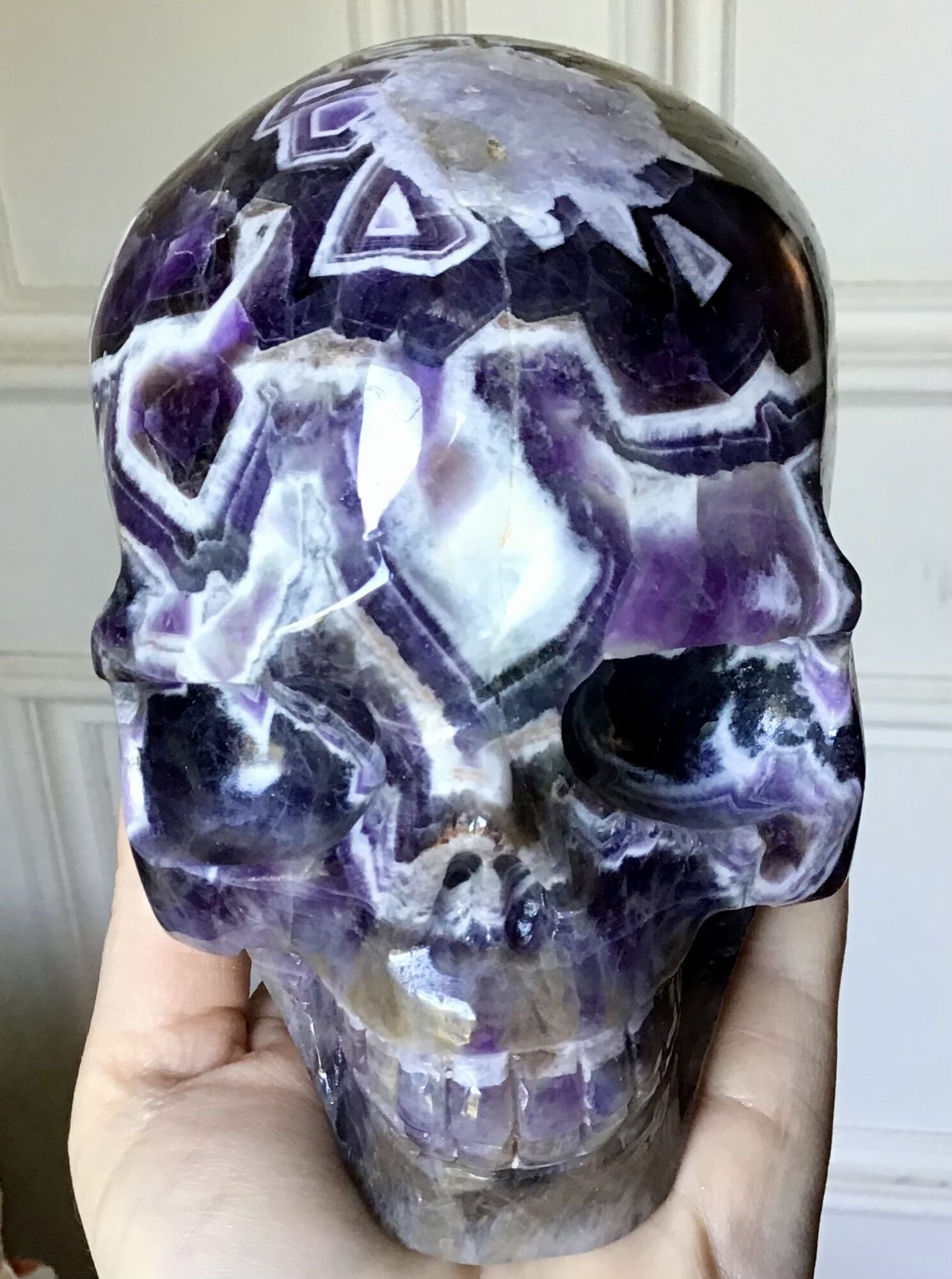 Dream Chevron Amethyst Crystal Skull