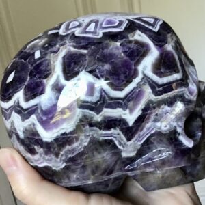 Dream Chevron Amethyst Crystal Skull - Image 7
