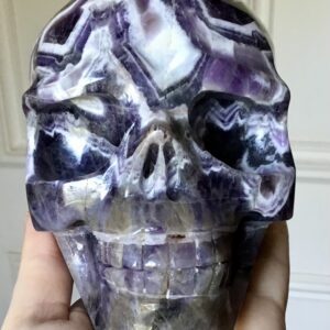 Dream Chevron Amethyst Crystal Skull - Image 2