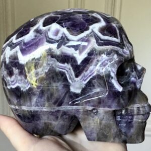 Dream Chevron Amethyst Crystal Skull - Image 6