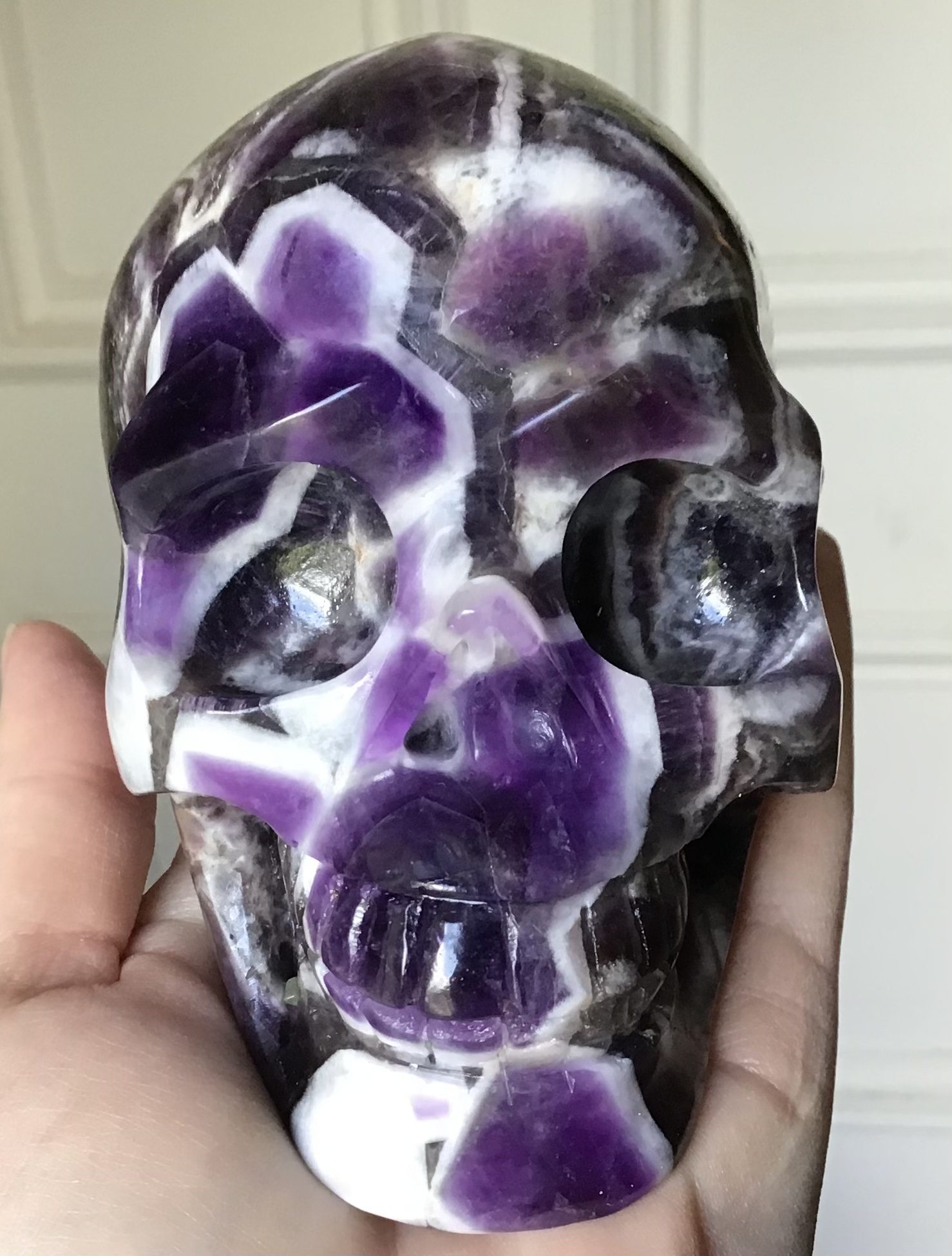 Dream Chevron Amethyst Crystal Skull