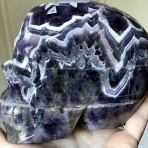 Dream Chevron Amethyst Crystal Skull - Image 8