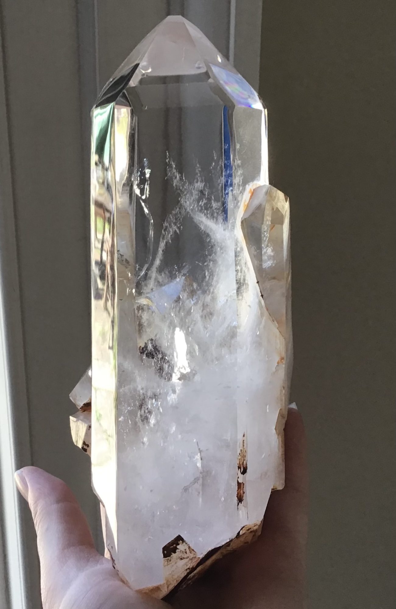 Clear Quartz Twin Blue Angel Hair Crystal Cluster Tim Whild