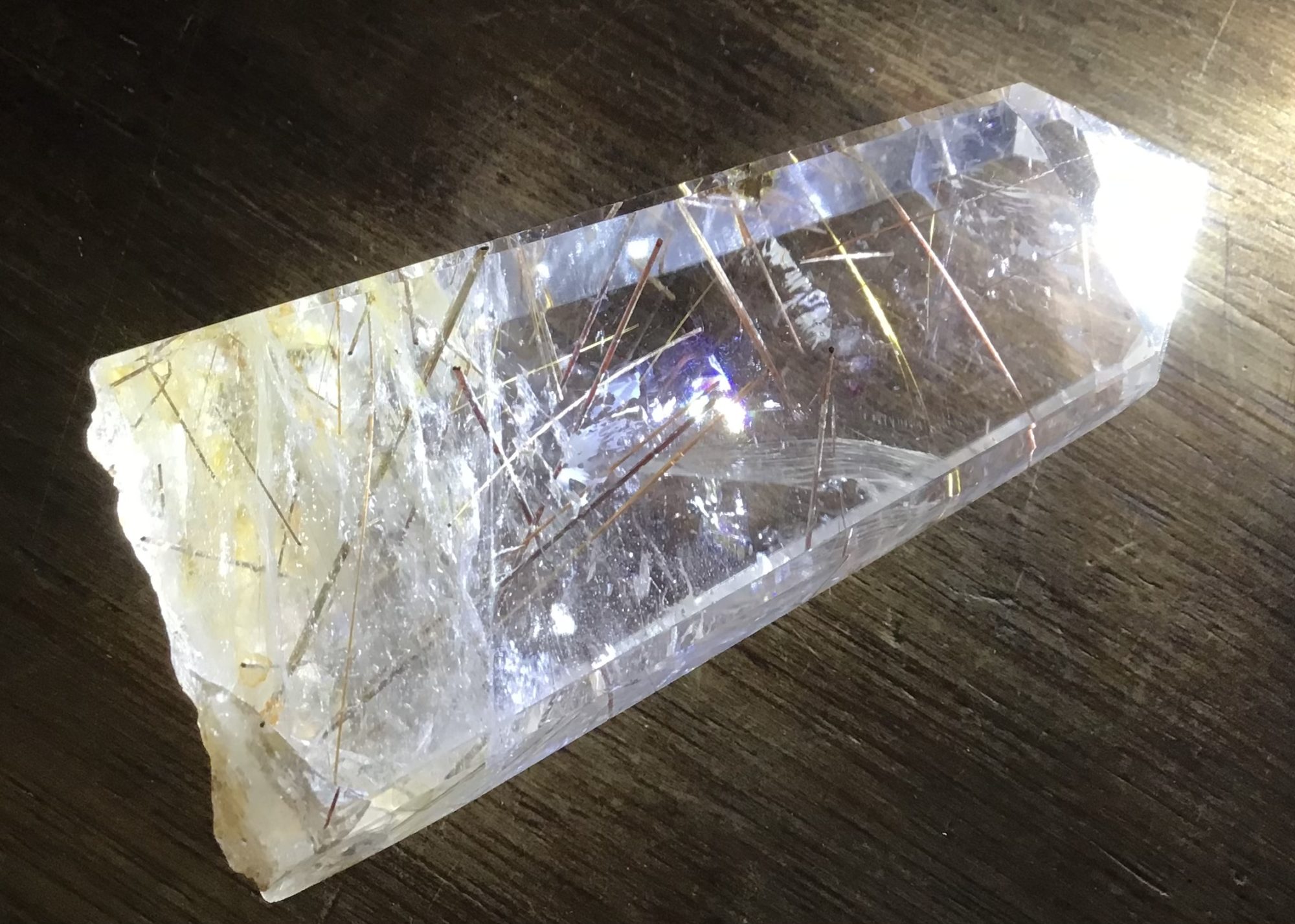 Clear Quartz Gold/Copper Rutile Crystal
