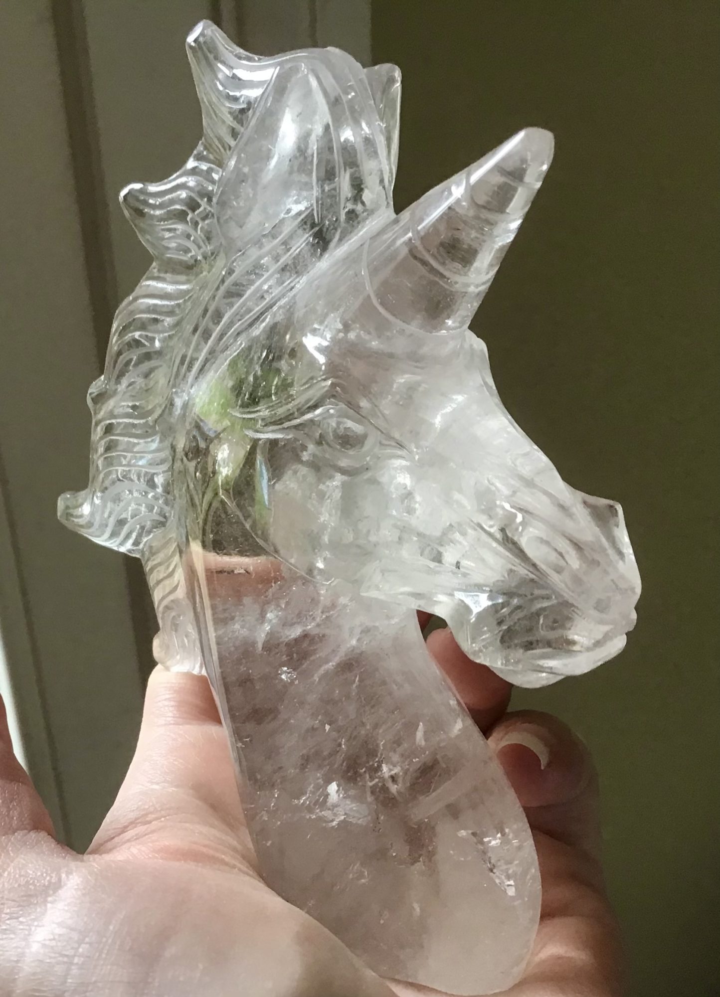 Clear Quartz Crystal Unicorn