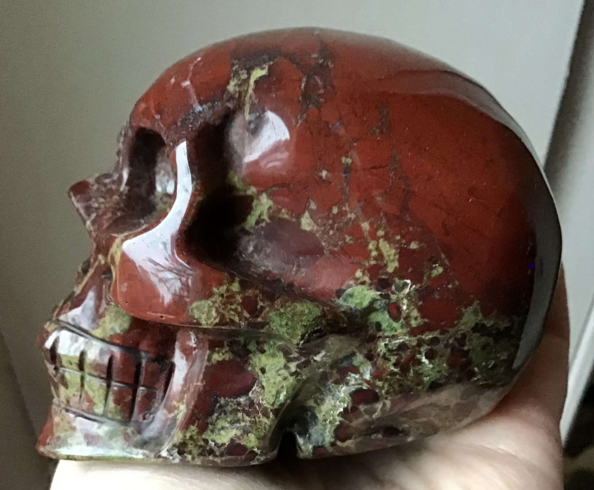 Dragon Bloodstone Jasper Crystal Skull