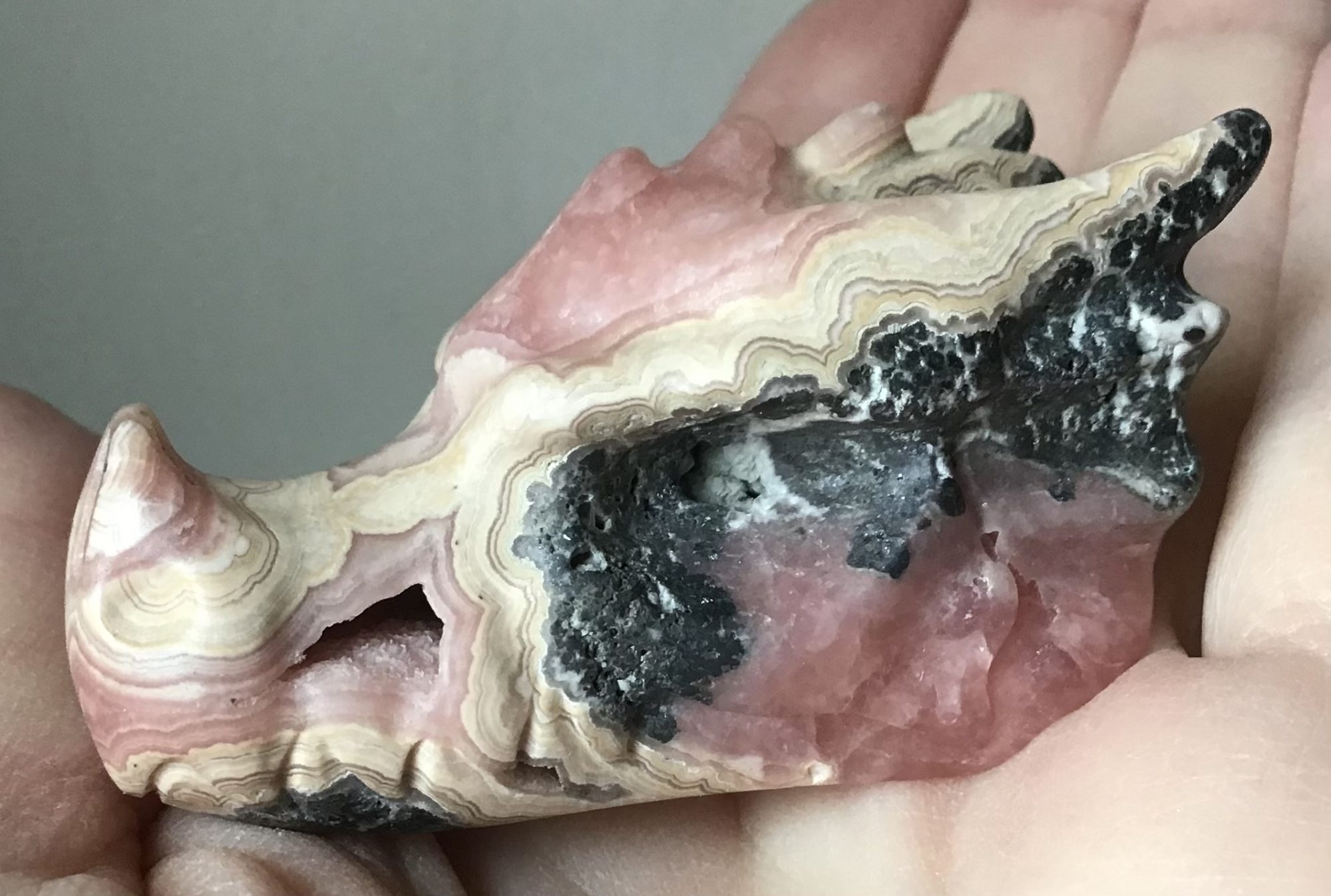 Rare Rhodochrosite Crystal Dragon