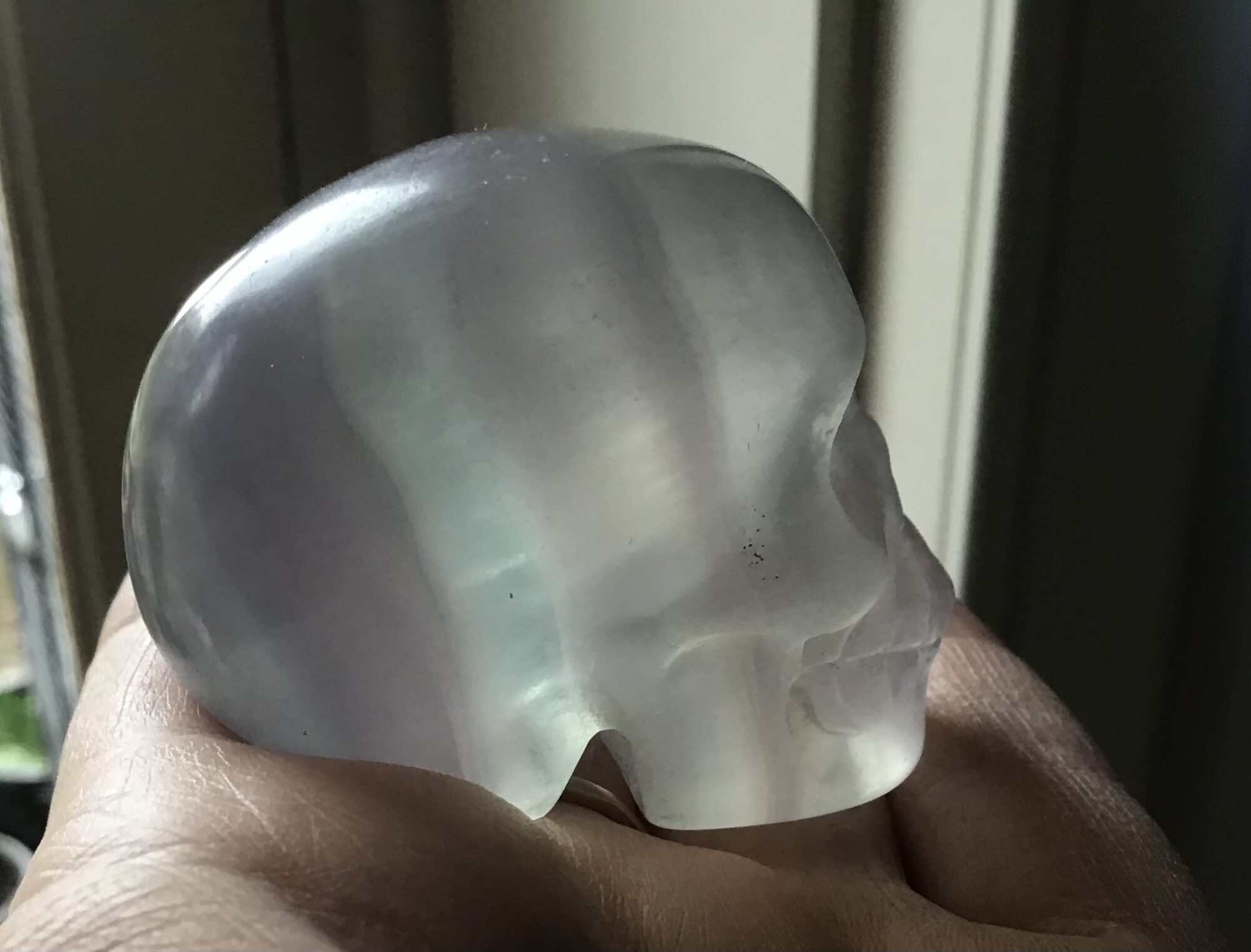 Rainbow Fluorite Crystal Skull