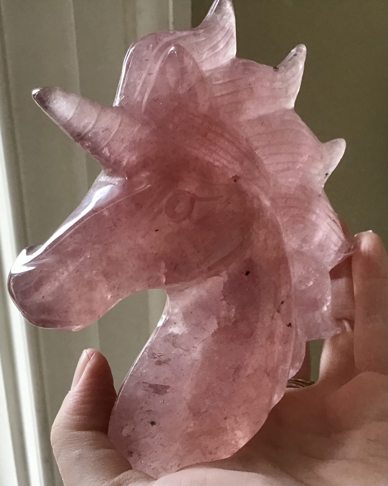 Strawberry Quartz Crystal Unicorn