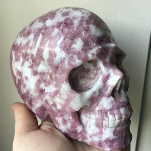 Pink Tourmaline Crystal Skull - Image 3