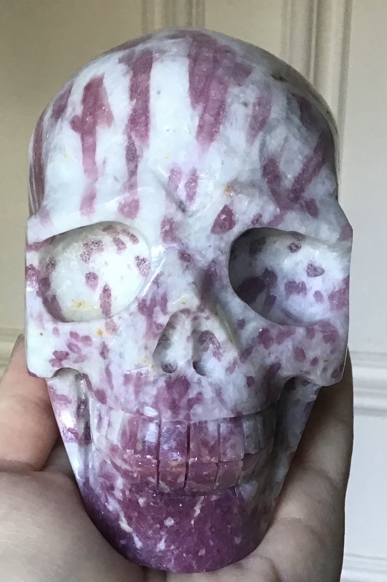 Pink Tourmaline Crystal Skull