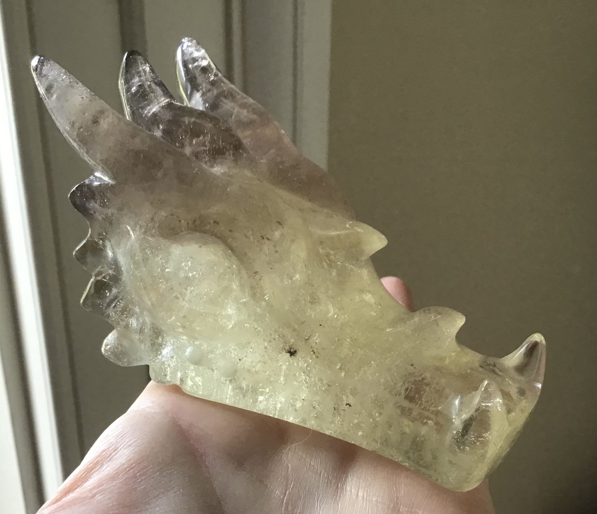 Smoky Citrine Mountain Crystal Dragon