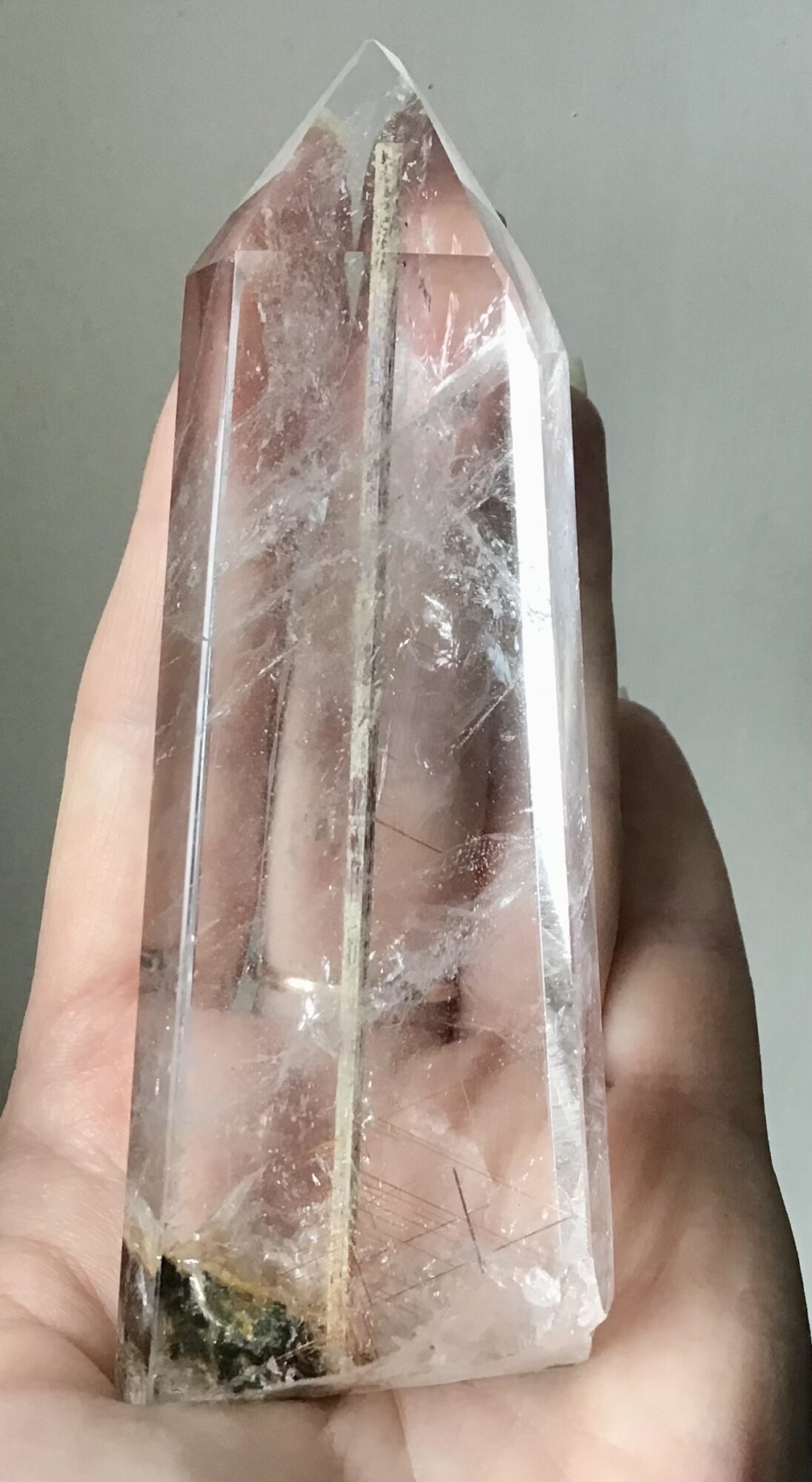 Clear Quartz Tourmaline/Rutile Crystal