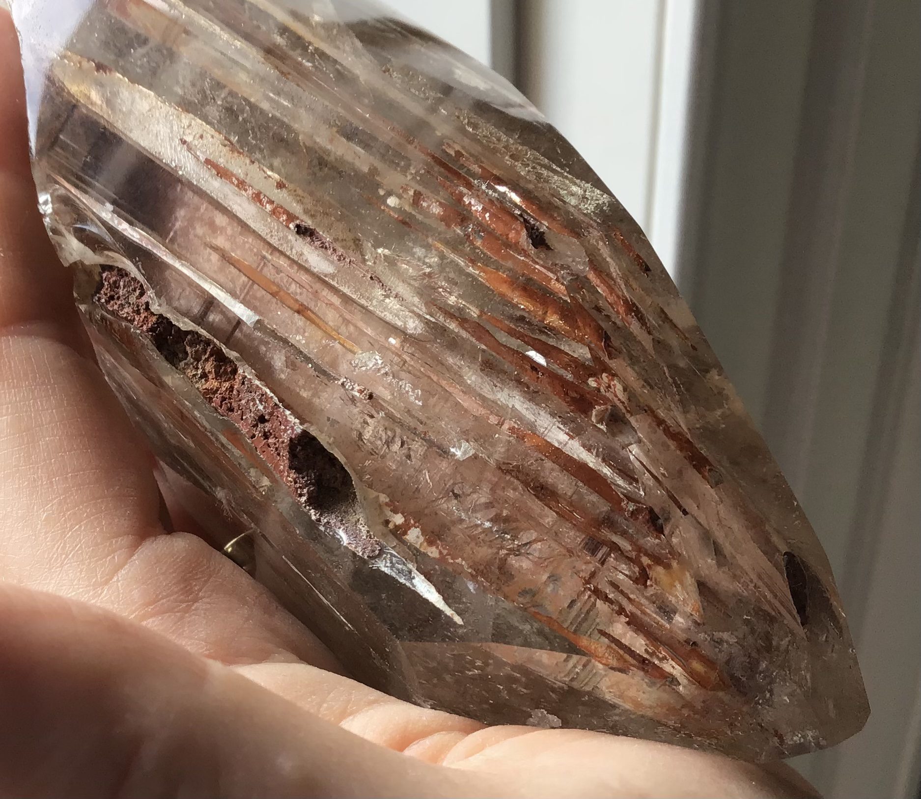 Clear Quartz Tourmaline/Rutile Crystal
