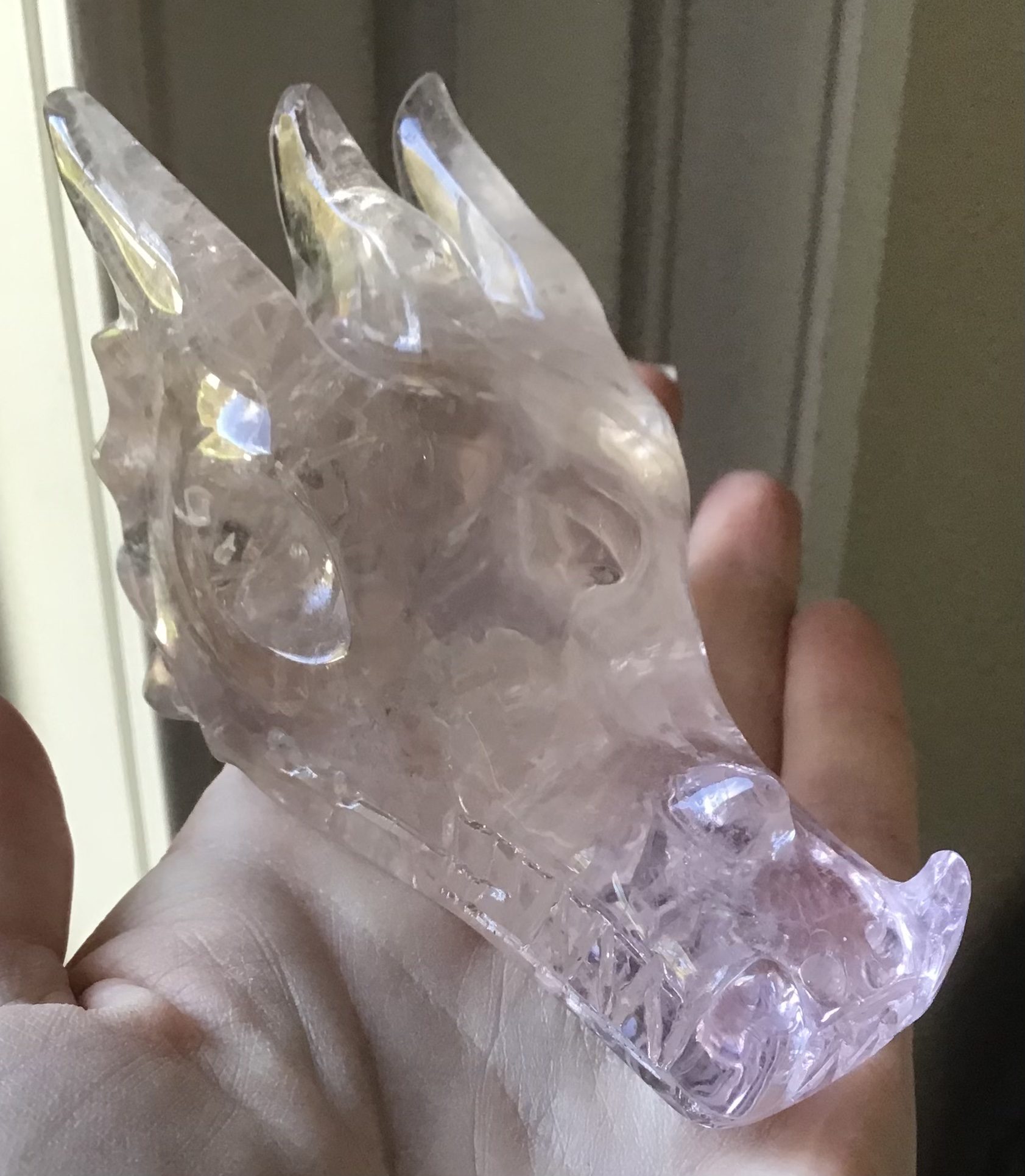 Pale Amethyst Crystal Dragon
